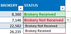 Commission status being changed from not received to received